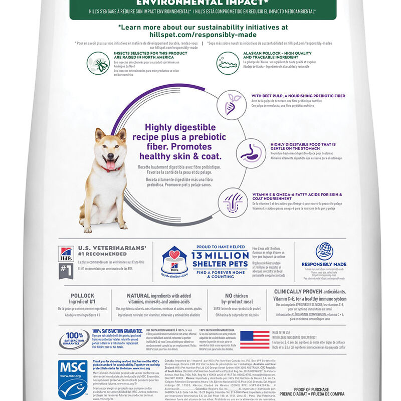 Science Diet, Adult - Sensitive Stomach & Skin - Pollock & Barley - 1.58 kg - Dry Dog Food image number null