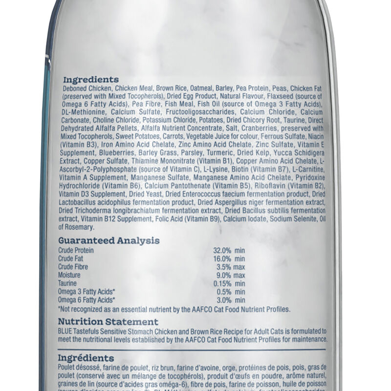 Blue Buffalo Tastefuls Sensitive Stomach Natural Adult Dry Cat Food, Chicken & Brown Rice image number null