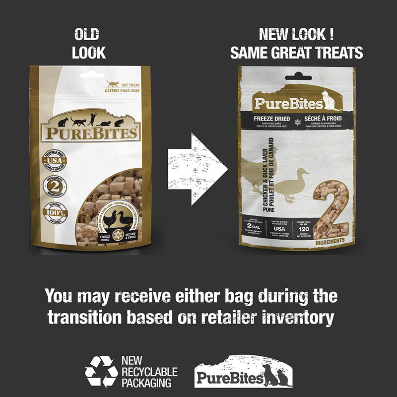 PureBites, Value Size Cat Treats - Chkn Breast & Duck - 32 g - Freeze Dried Cat Treat image number null