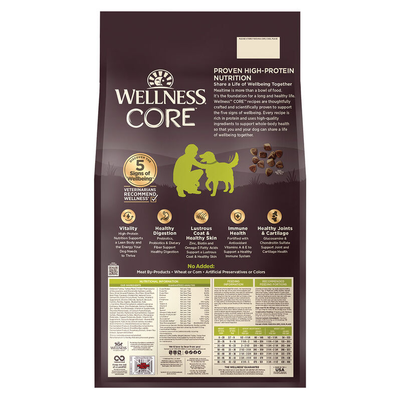 Wellness, Core, Grain Free Reduced Fat - Dry Dog Food image number null