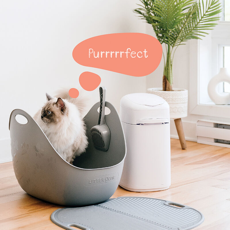 Litter Genie, Cat Litter Box With Scoop, Grey image number null