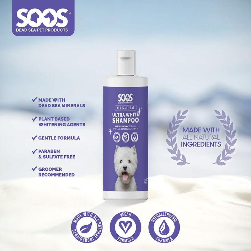 Soos, All Natural Ultra White Hypoallergenic Shampoo image number null