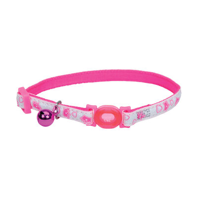 Lazer Brite, CC - Reflective Breakaway Pink Hearts - 3/8x8-12"