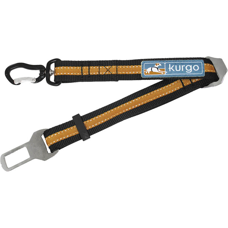 Kurgo, Direct To Seatbelt Swivel Tether - Black Orange image number null