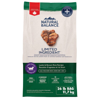Natural Balance, Large Breed Lamb & Brown Rice - Dry Dog Food
