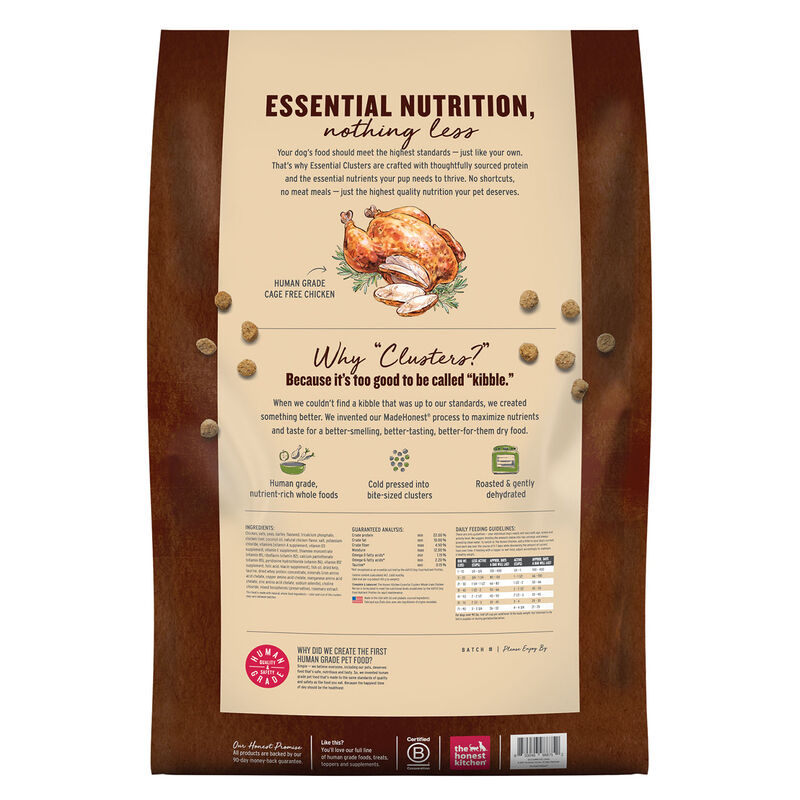 The Honest Kitchen, Essential Clusters - Whole Grain Chicken Recipe - Dry Dog Food image number null