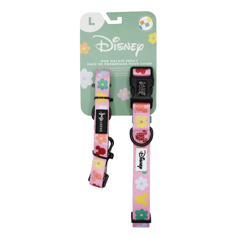 Sassy Woof, Minnie Mickey Collar and Leash Set for Dogs - Small image number null