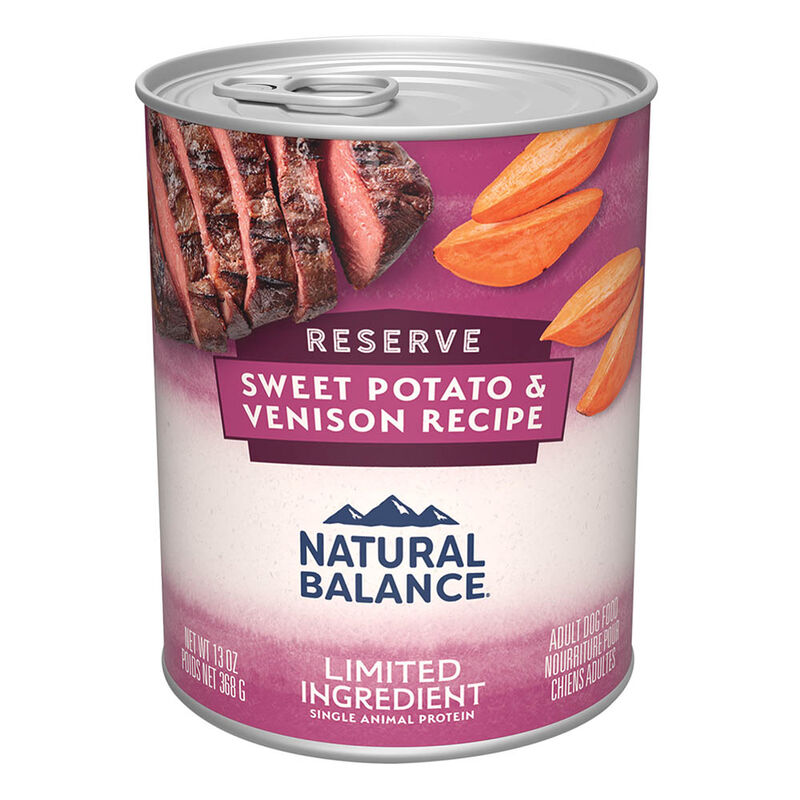 Natural Balance, Limited Ingredient Canned Dog Formula, Venison & Sweet Potato - 369 g - Wet Dog Foo image number null