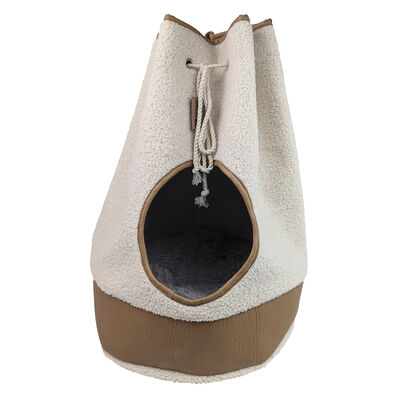 BeOneBreed, Sherpa and Faux Leather Hideout - Natural