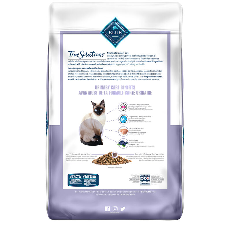 Blue Buffalo, Feline Adult - True Solutions - Urinary Care - Chicken - Dry Cat Food image number null
