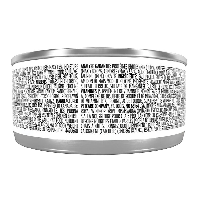 Pro Pan, Complete Essentials - Chicken Entr&eacute;e - Wet Cat Food image number null