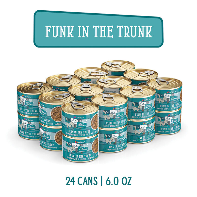 Weruva, Can Feline-Funk in the Trunk-Chicken in Pumpkin Sauce-170g - Minced - Wet Cat Food image number null