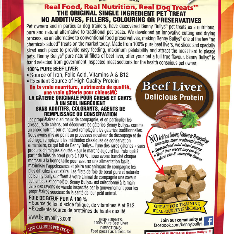 Benny Bully's, Mini Bits - Beef Liver - 50 g - Dog Treat image number null