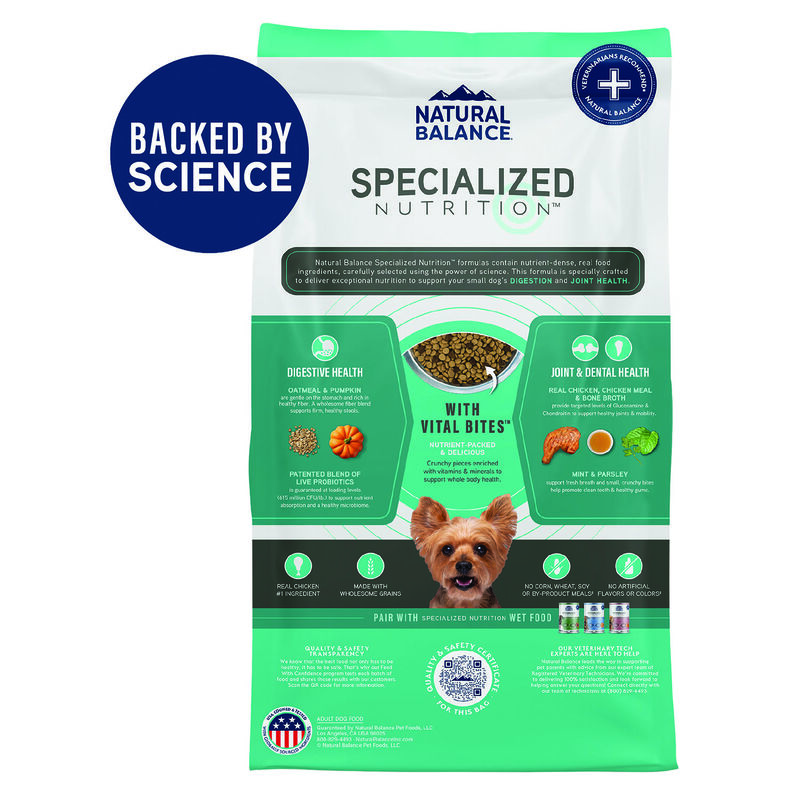 Natural Balance, Specialized Nutrition - Small Breed Digestive & Joint Health Chicken & Oatmeal Form image number null
