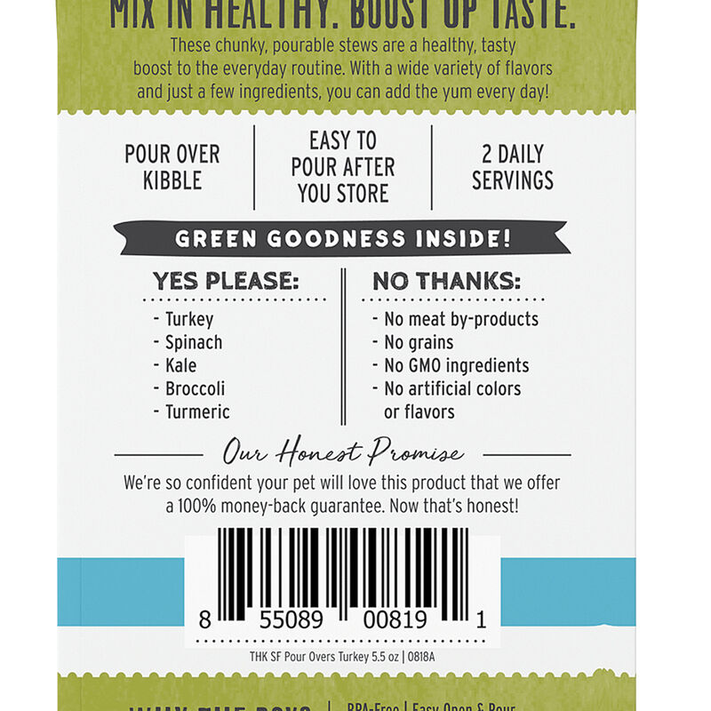 The Honest Kitchen, Superfood Pour Overs, Turkey with Spinach - Wet Dog Food image number null