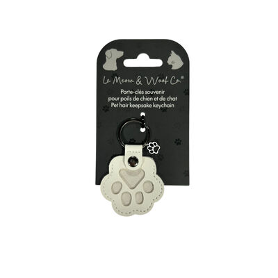 Meow & Woof Paw Keychain with Paw Charm