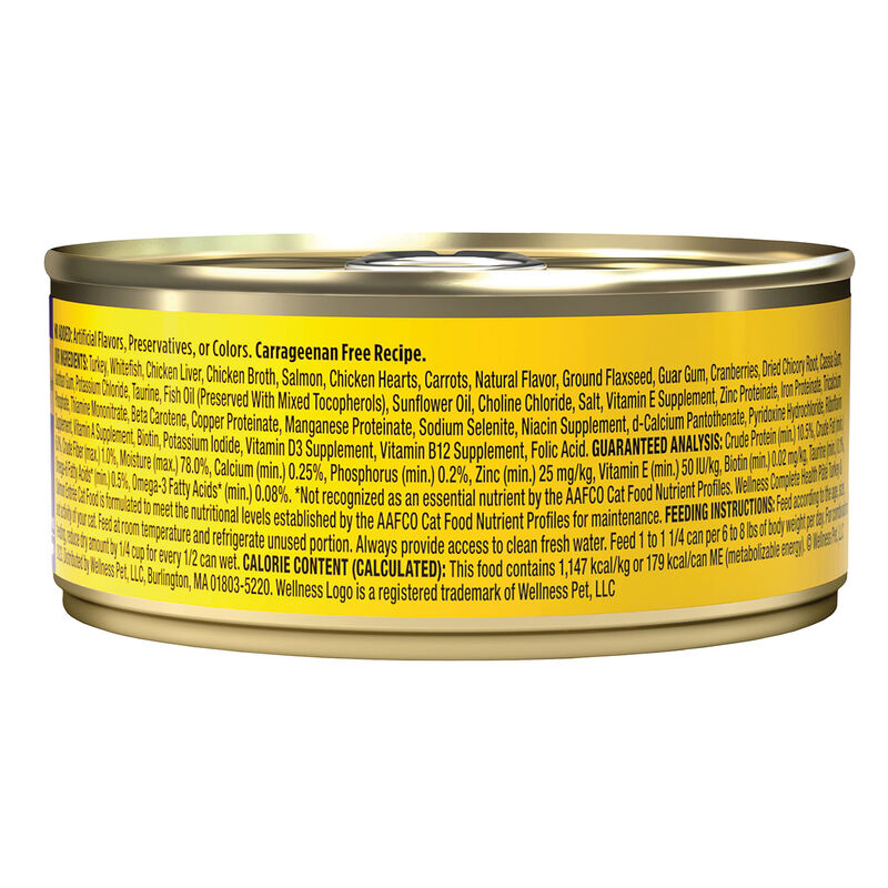 Wellness, Canned Cat Food, Complete Health, Turkey & Salmon - Wet Cat Food image number null