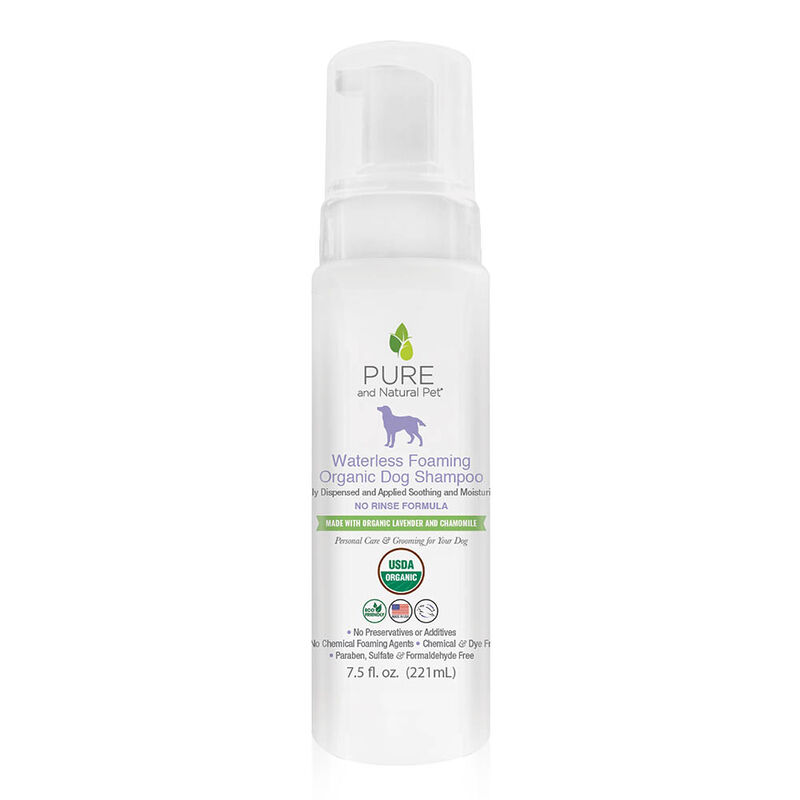 Pure and Natural Pet, Waterless Foaming Organic Dog Shampoo - 7.5 oz image number null