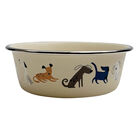 Brigade Printed Dog Bowl - Beige image number null