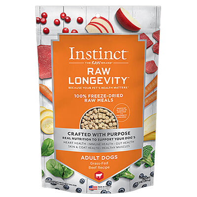 Instinct, Adult, Longevity - FD Meal - Beef - Freeze Dried Dog Food
