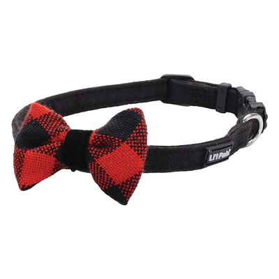 Microfiber Collar, Black with Dots, Petite Small - 3/8" x 8"-12"