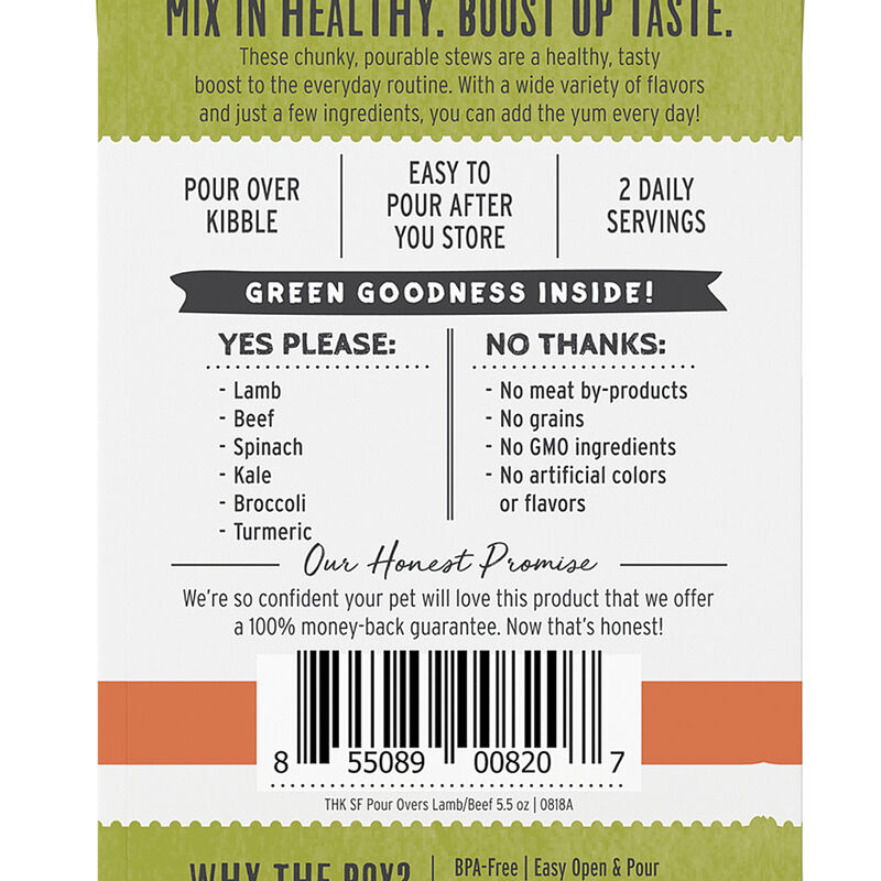 The Honest Kitchen, Superfood Pour Overs, Lamb & Beef Stew - Wet Dog Food image number null
