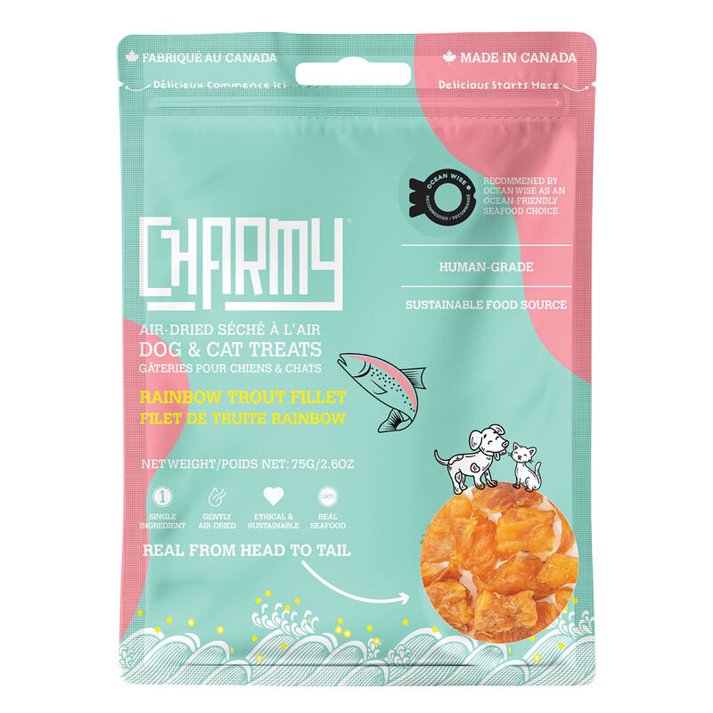 Charmy, Air Dried Rainbow Trout Filet Treats for Dogs image number null