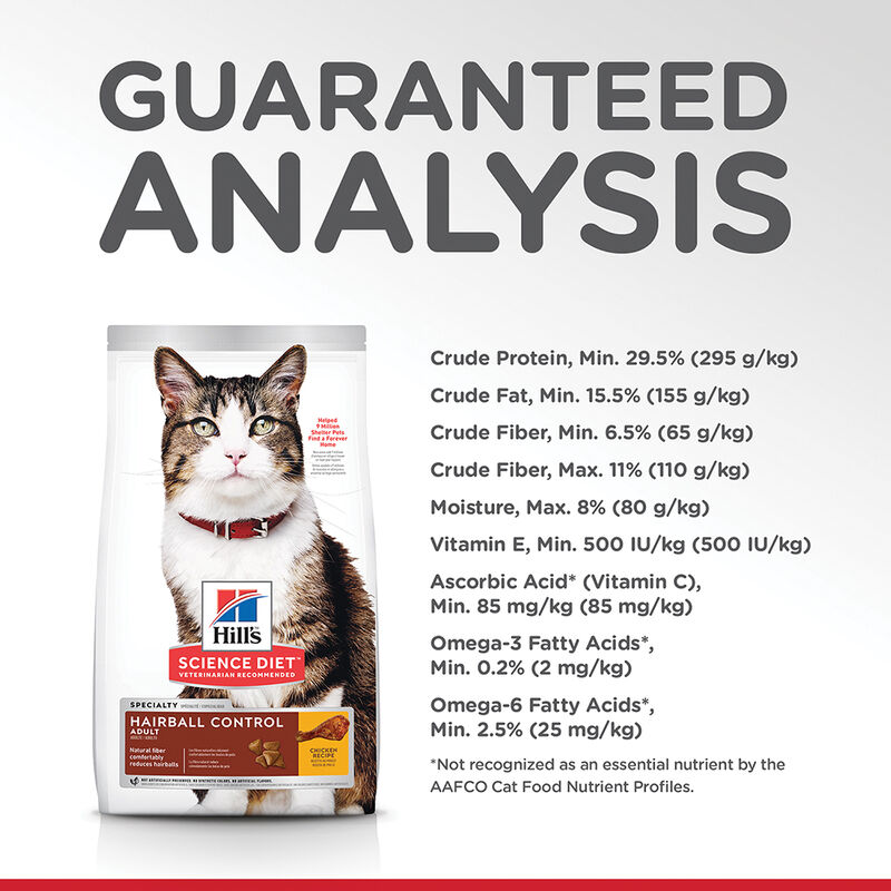 Science Diet, Adult Hairball Control Chicken Recipe Dry Cat Food - Dry Cat Food image number null