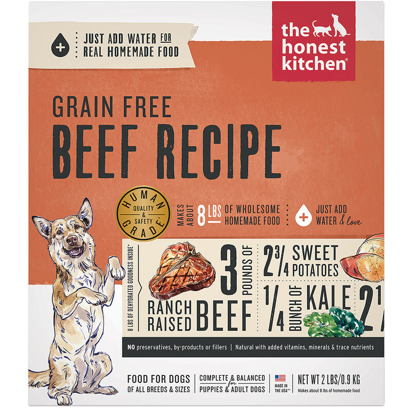 The Honest Kitchen, Grain Free Beef Recipe - Freeze Dried Dog Food image number null