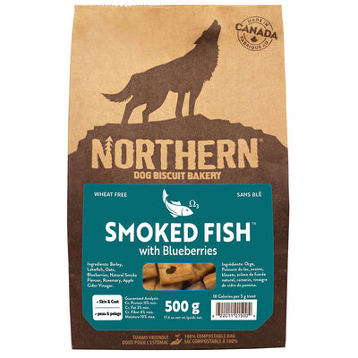 Northern Biscuit, Wheat Free, Smoked Fish & Blueberry - 500 g - Dog Biscuit