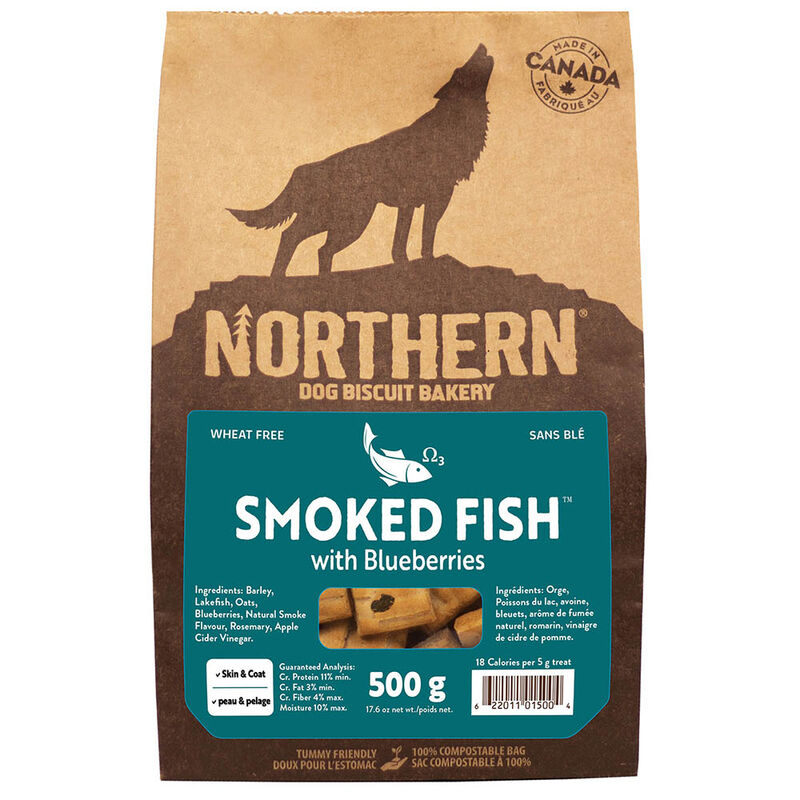 Northern Biscuit, Wheat Free, Smoked Fish & Blueberry - 500 g - Dog Biscuit image number null