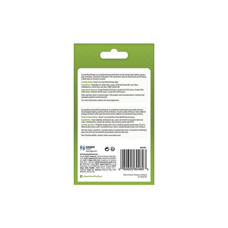 Living World, Small Animal Drops - Carrot - 75 g image number null
