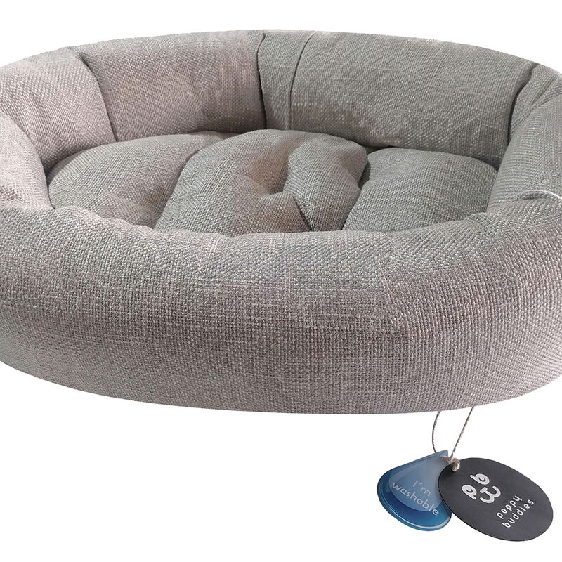 Peppy Buddies, Oval Pet Bed - Grey image number null