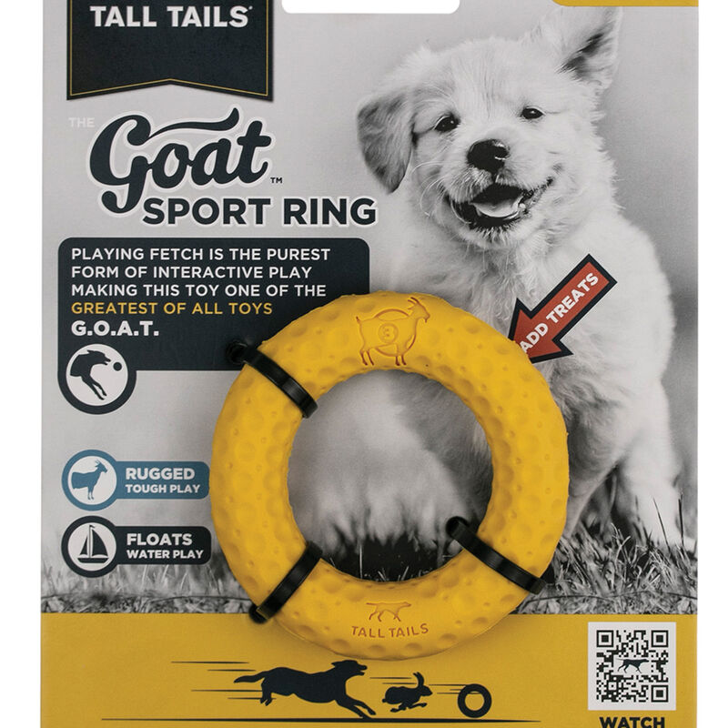 Tall Tails, GOAT Rubber Ring - 3" - Toss Dog Toy image number null