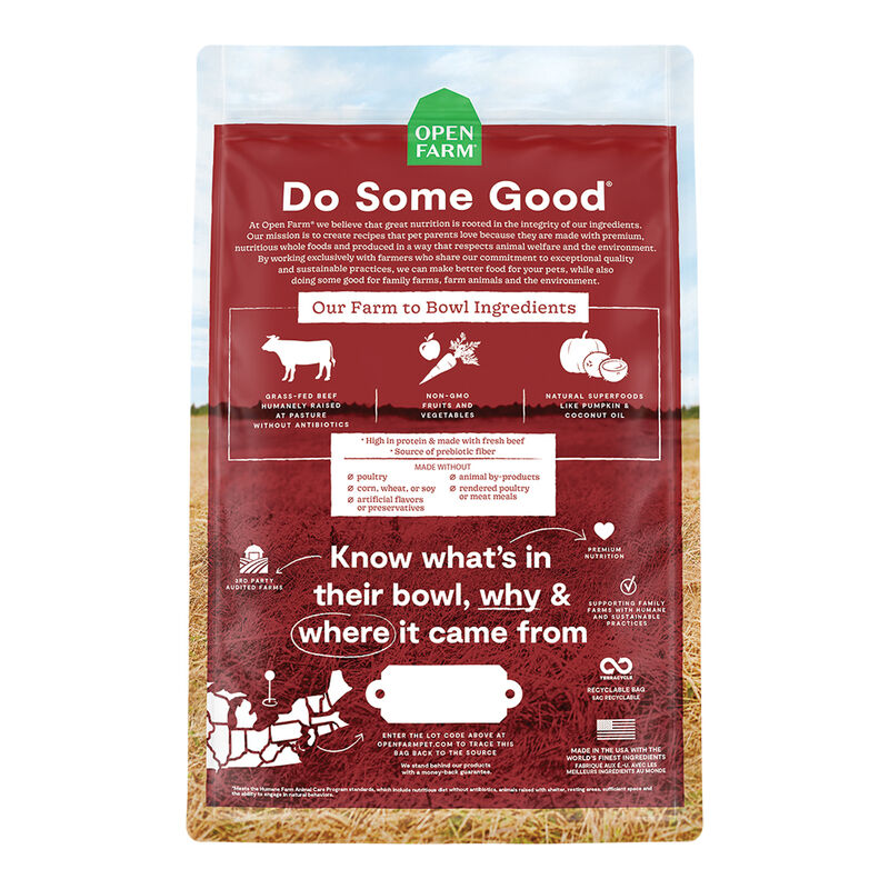 Open Farm, Grass-Fed Beef - 1.81 kg - Dry Dog Food image number null