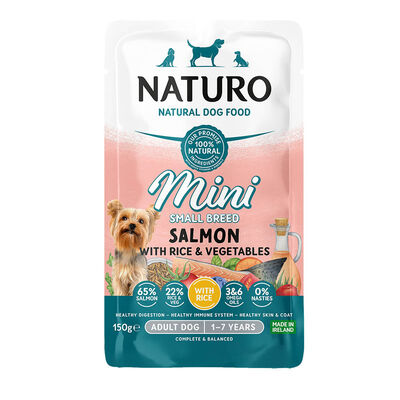 Canine Adult Mini Dog - Salmon with Rice and Vegetable - 150 g Pouch - Wet Dog Food