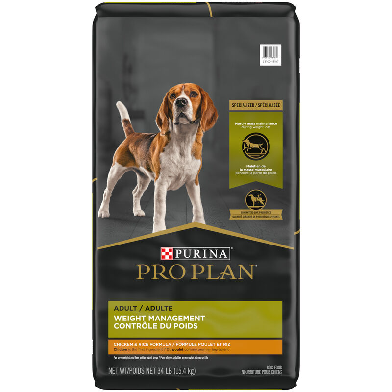 Purina Pro Plan Weight Management Adult, Chicken & Rice Dry Dog Food 8.16kg image number null