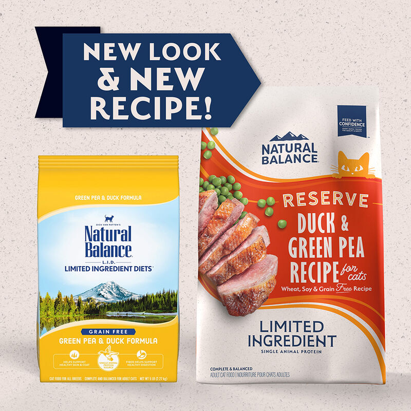 Natural Balance, Limited Ingredient Dry Cat Formula, Green Pea & Duck - Dry Cat Food image number null