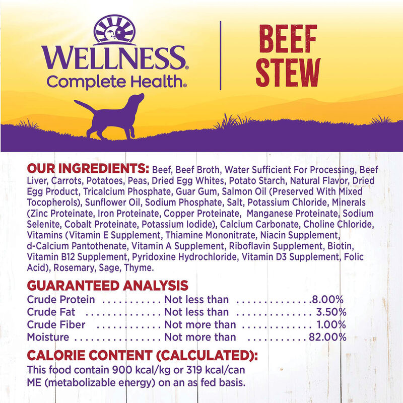 Wellness, Canned Dog Food, Chunks & Gravy, Beef Stew with Carrots & Potatoes - 12.5 oz - Wet Dog Foo image number null