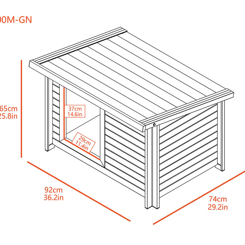 New Age Pet, Rustic Lodge Dog House - Medium - Maple image number null