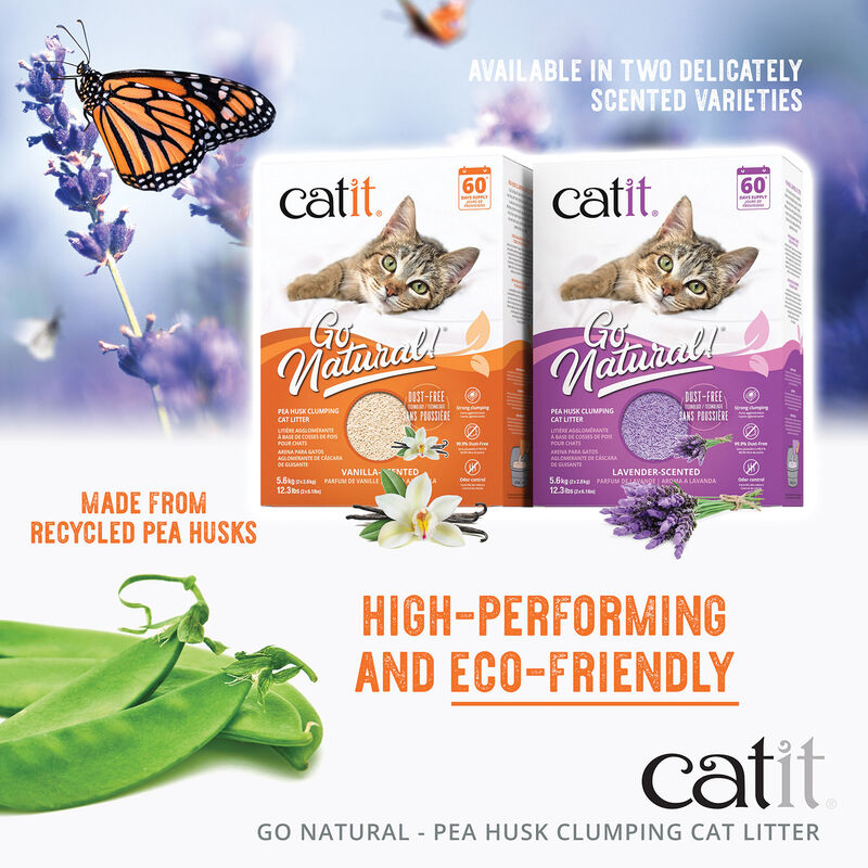 Catit, Go Natural! Pea Husk Clumping Litter - 14 L image number null
