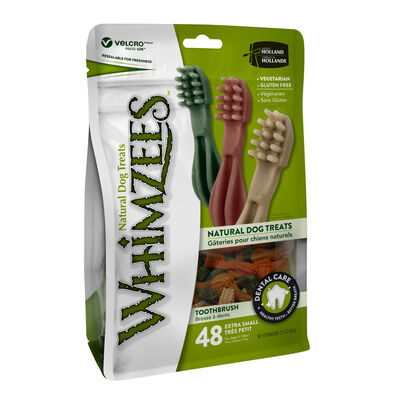 Whimzees, Dental Treat, Toothbrush Star Pouch - XS - 48 Pc