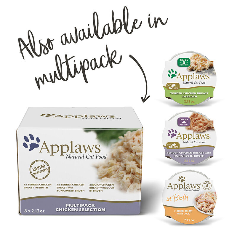 Applaws, Pot, Feline Adult - Chicken Breast in Broth - 60 g - Wet Cat Food image number null