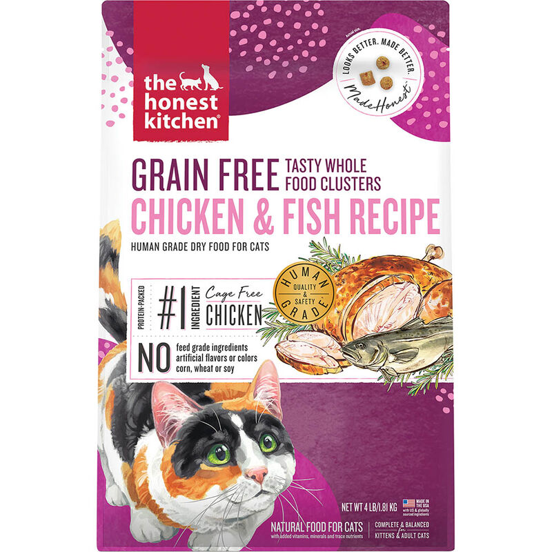 The Honest Kitchen, Grain Free Whole Food Clusters, Chicken & Fish Recipe - Dry Cat Food image number null