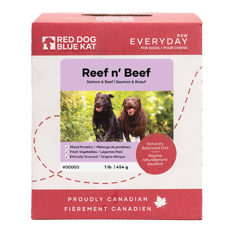 Red Dog Blue Kat, Everyday Raw Beef & Salmon 4x0.25lb - Frozen Dog Food image number null