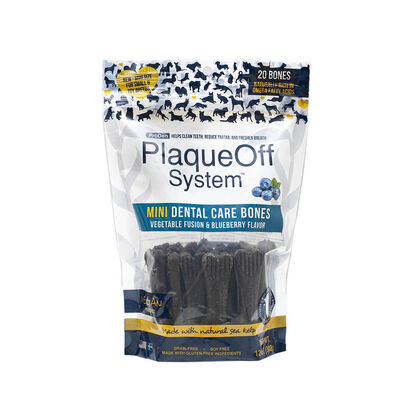 PlaqueOff, Dental Bones - Mini Vegetable & Blueberries-340 g