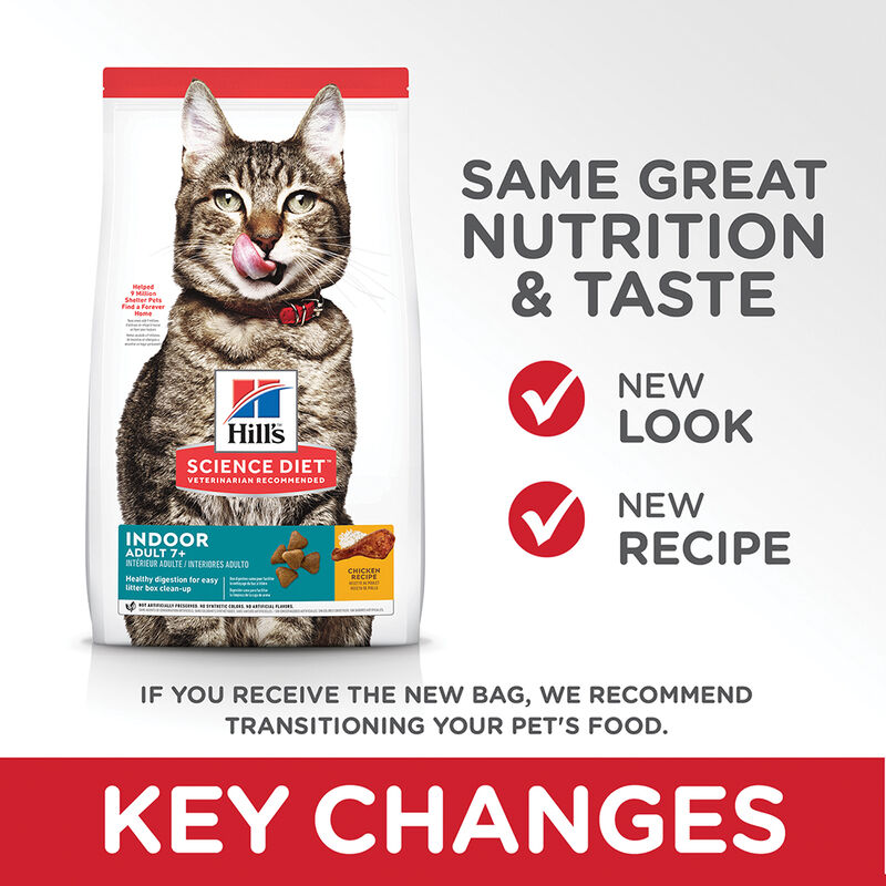 Science Diet, Adult 7+ Indoor Chicken Recipe Dry Cat Food - Dry Cat Food image number null