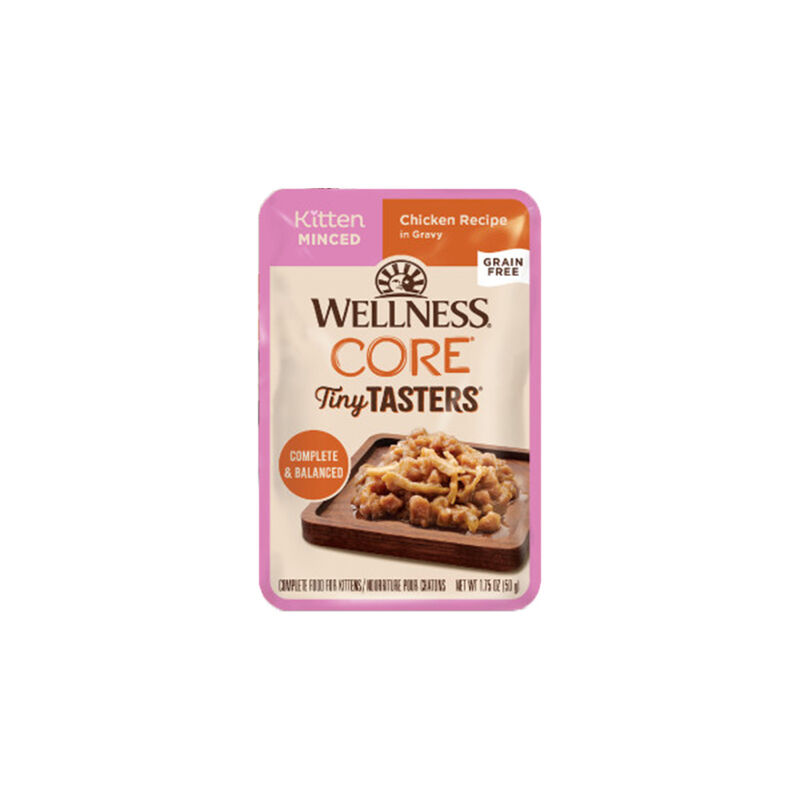 Wellness, CORE Tiny Tasters - Kitten Minced Chicken in Gravy - 50 g - Wet Cat Food image number null
