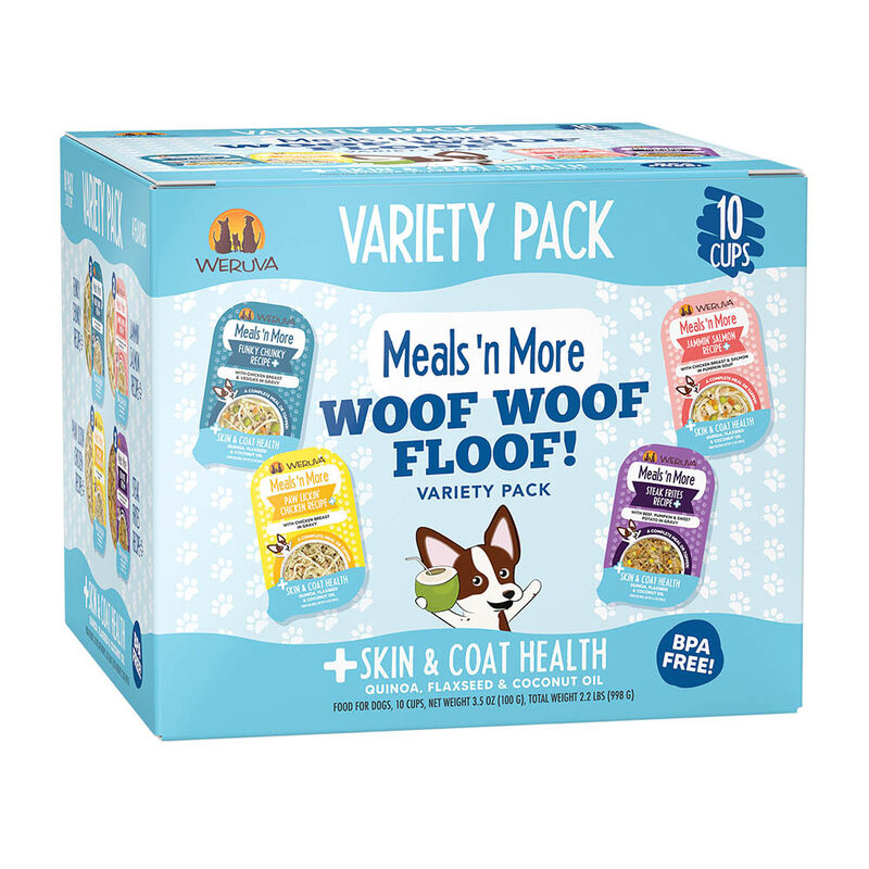 Weruva, Tub, Adult - Woof Woof Floof VP - 100 g - 10 pk - Shreds  - Wet Dog Food image number null