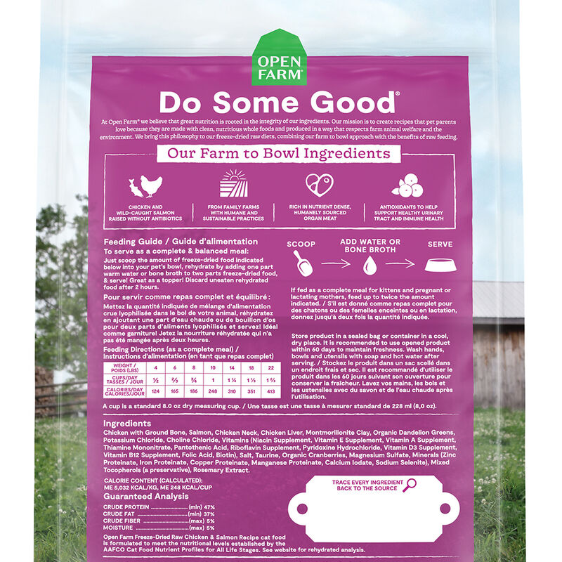 Open Farm, Freeze Dried Raw Morsels - Chicken & Salmon - Freeze Dried Cat Food image number null